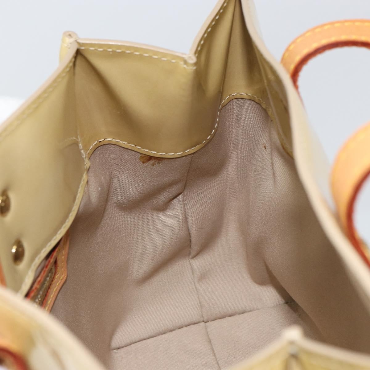 Louis Vuitton Reade Handbag Monogram Vernis Beige Patent_Leather Handbag (Pre-Owned)