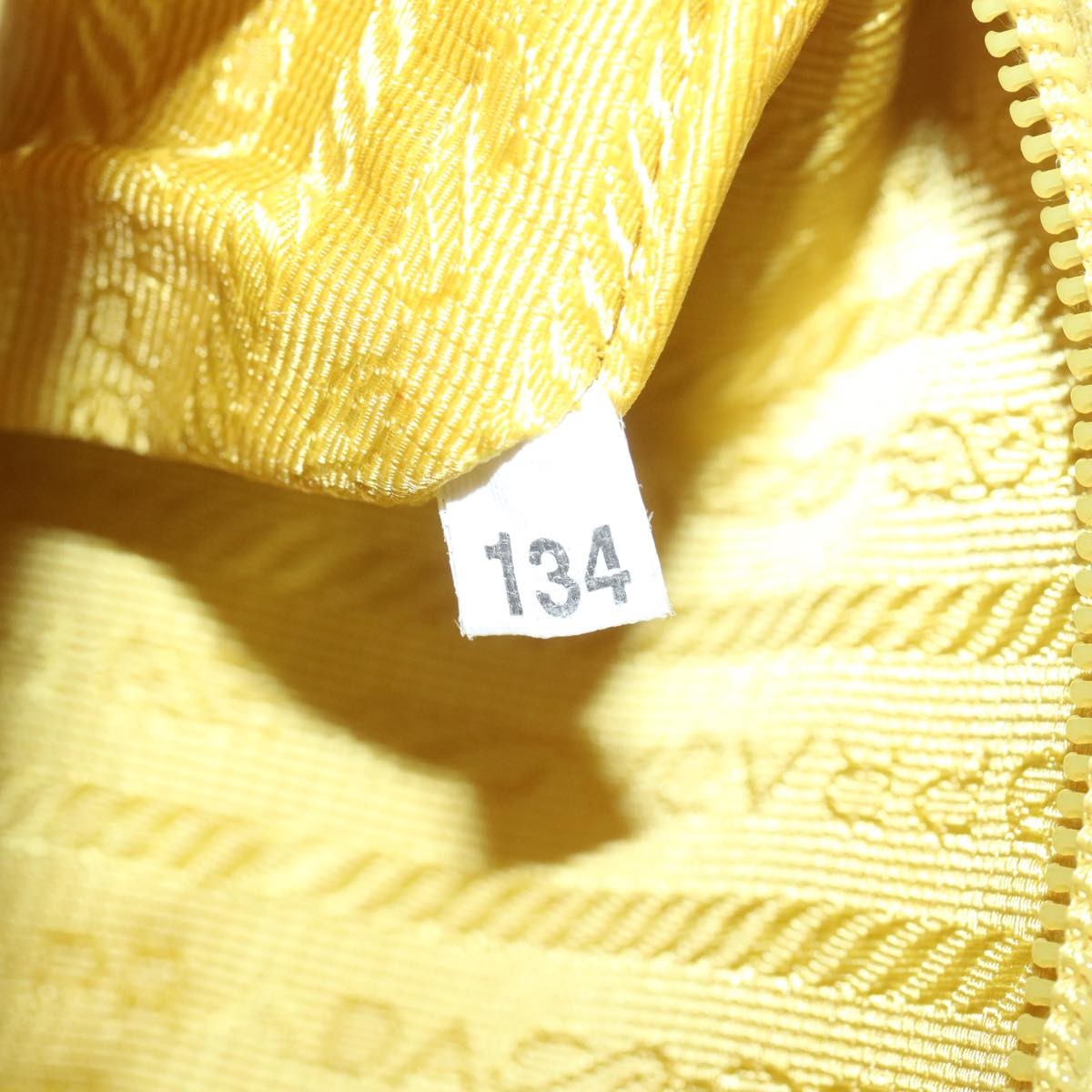 Prada Vintage Shoulder Bag Tessuto Yellow Nylon Shoulder Bag Bag (Pre-Owned)
