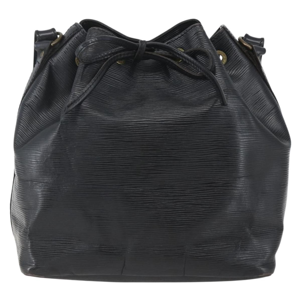 Louis Vuitton Petit Noe Handbag Epi Leather Black Leather Shoulder Bag Bag (Pre-Owned)
