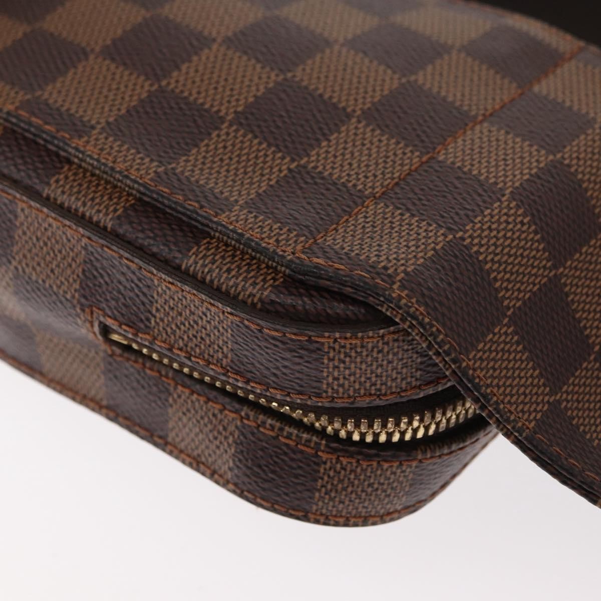 Louis Vuitton Geronimos Waist Bag Damier Brown Canvas Clutche & Pouche Bag (Pre-Owned)