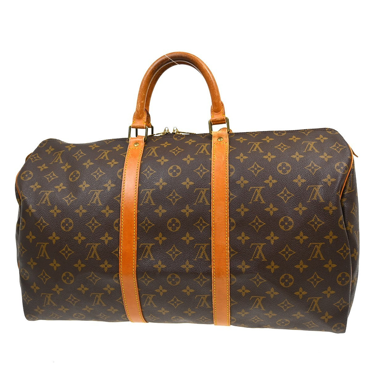 Louis Vuitton Keepall Bag Monogram Canvas Brown Canvas Travel Bag Bag (Pre-Owned)