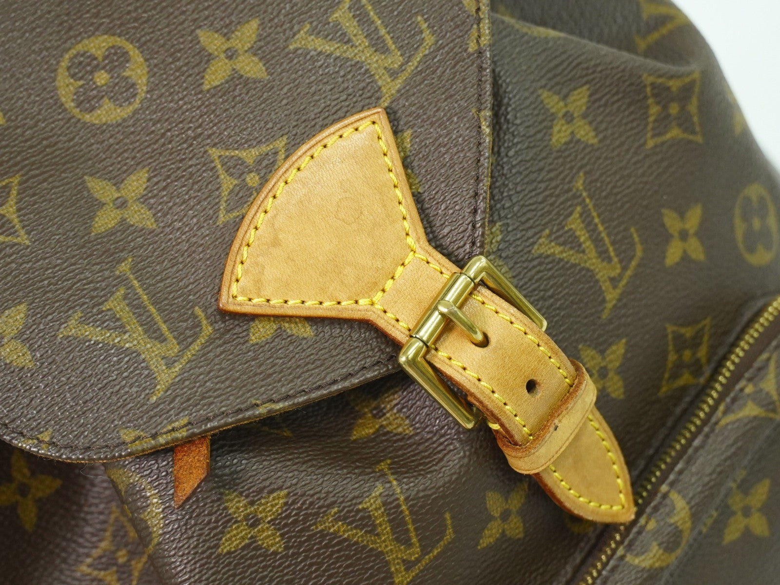 Louis Vuitton Vintage Montsouris Backpack Monogram Canvas Brown Canvas Backpack Bag (Pre-Owned)