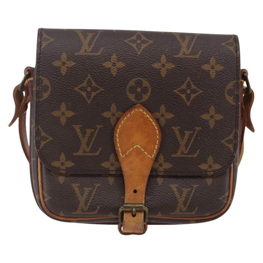 Louis Vuitton Cartouchiere Handbag Monogram Canvas Brown Canvas Shoulder Bag Bag (Pre-Owned)