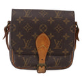 Louis Vuitton Cartouchiere Handbag Monogram Canvas Brown Canvas Shoulder Bag Bag (Pre-Owned)