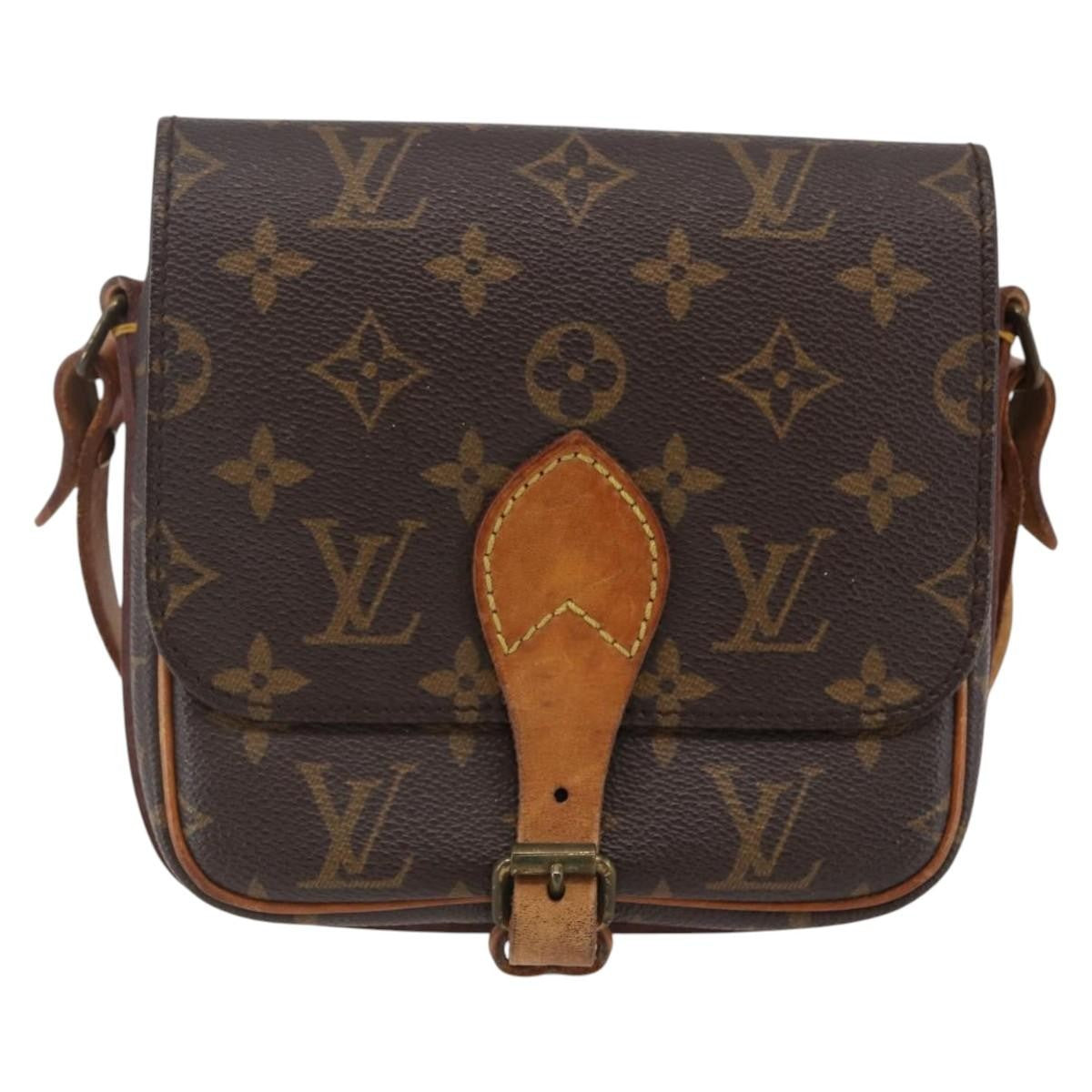 Louis Vuitton Cartouchiere Handbag Monogram Canvas Brown Canvas Shoulder Bag Bag (Pre-Owned)