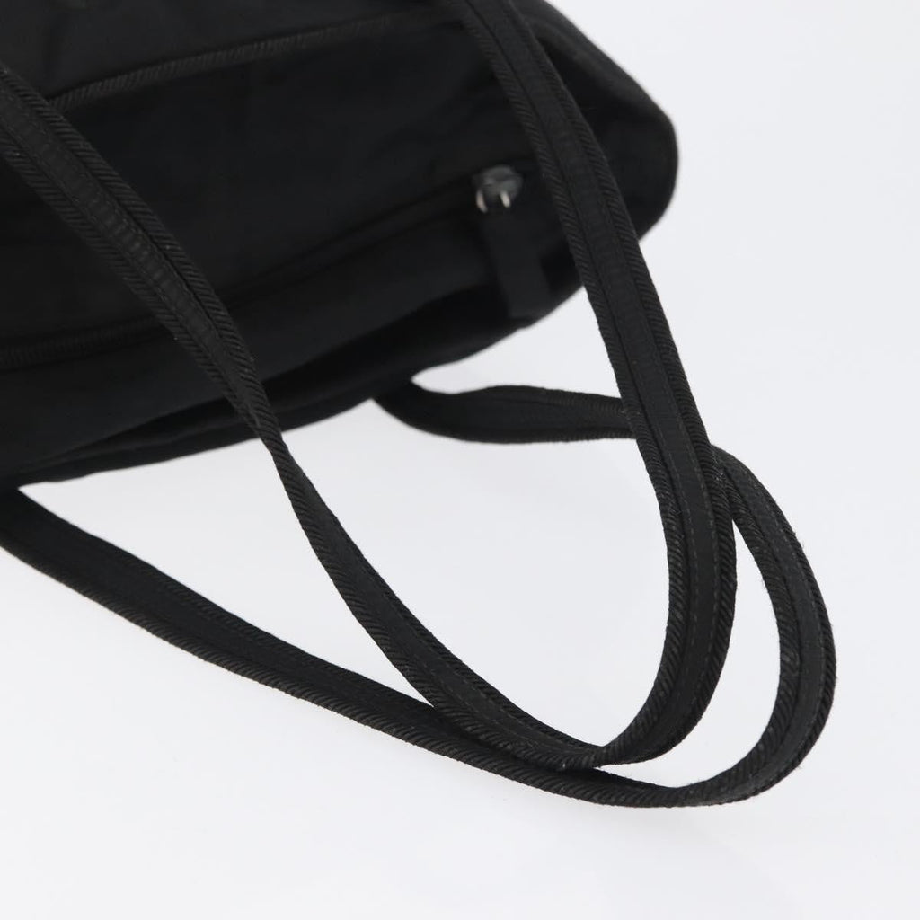 Prada Vintage Zip Tote Tessuto Black Nylon Tote Bag Bag (Pre-Owned)