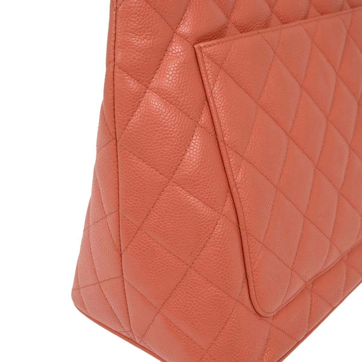 Chanel Medallion Tote Quilted Caviar Pink Leather Tote Bag Bag (Pre-Owned)