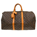Louis Vuitton Keepall Bag Monogram Canvas Brown Canvas Travel Bag Bag (Pre-Owned)