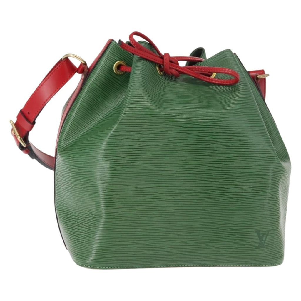 Louis Vuitton Bicolor Petit Noe Handbag Epi Leather Green Leather Shoulder Bag Bag (Pre-Owned)