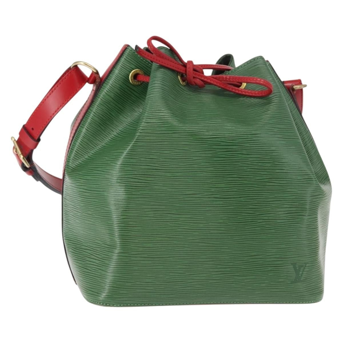 Louis Vuitton Bicolor Petit Noe Handbag Epi Leather Green Leather Shoulder Bag Bag (Pre-Owned)