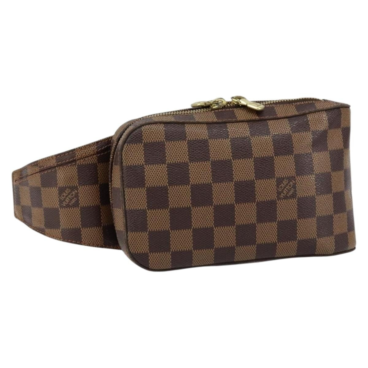 Louis Vuitton Geronimos Waist Bag Damier Brown Canvas Shoulder Bag Bag (Pre-Owned)