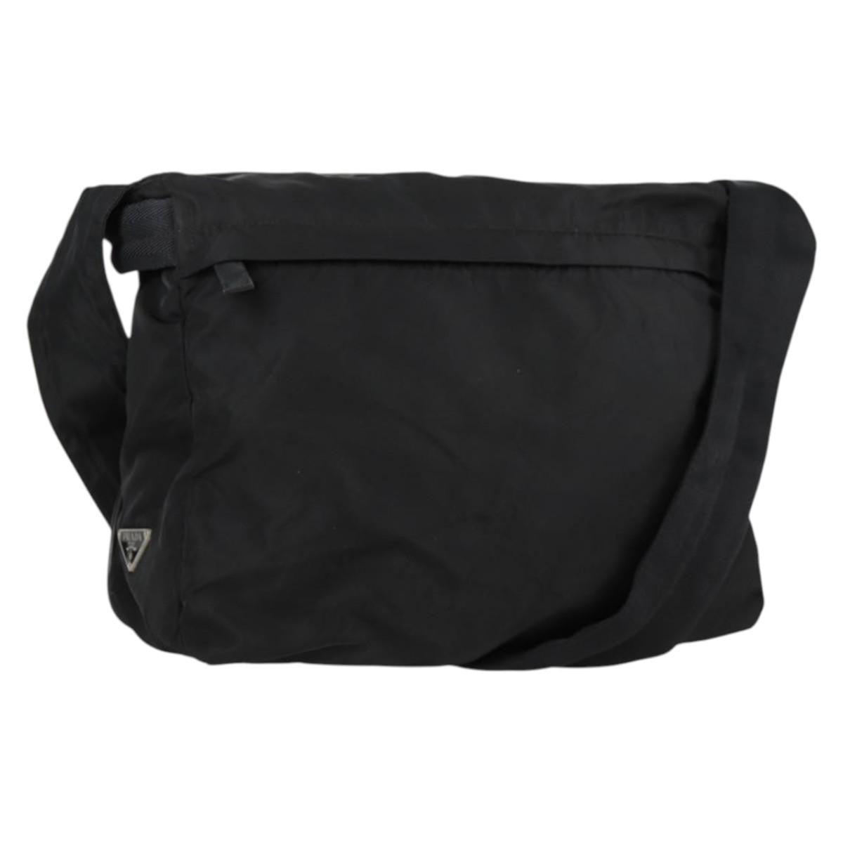 Prada Vintage Shoulder Bag Tessuto Black Nylon Shoulder Bag Bag (Pre-Owned)