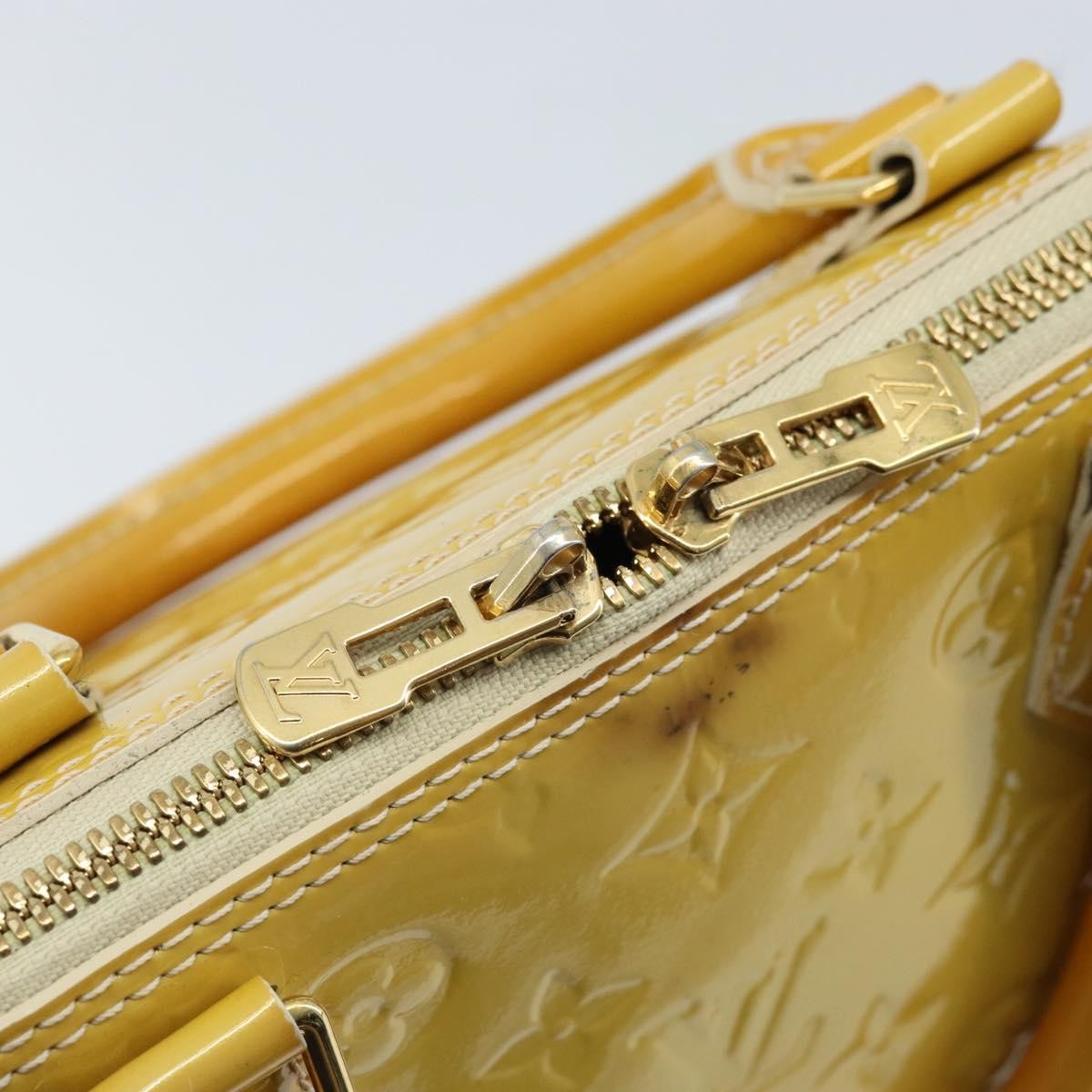Louis Vuitton Alma Handbag Monogram Vernis Yellow Patent_Leather Handbag (Pre-Owned)