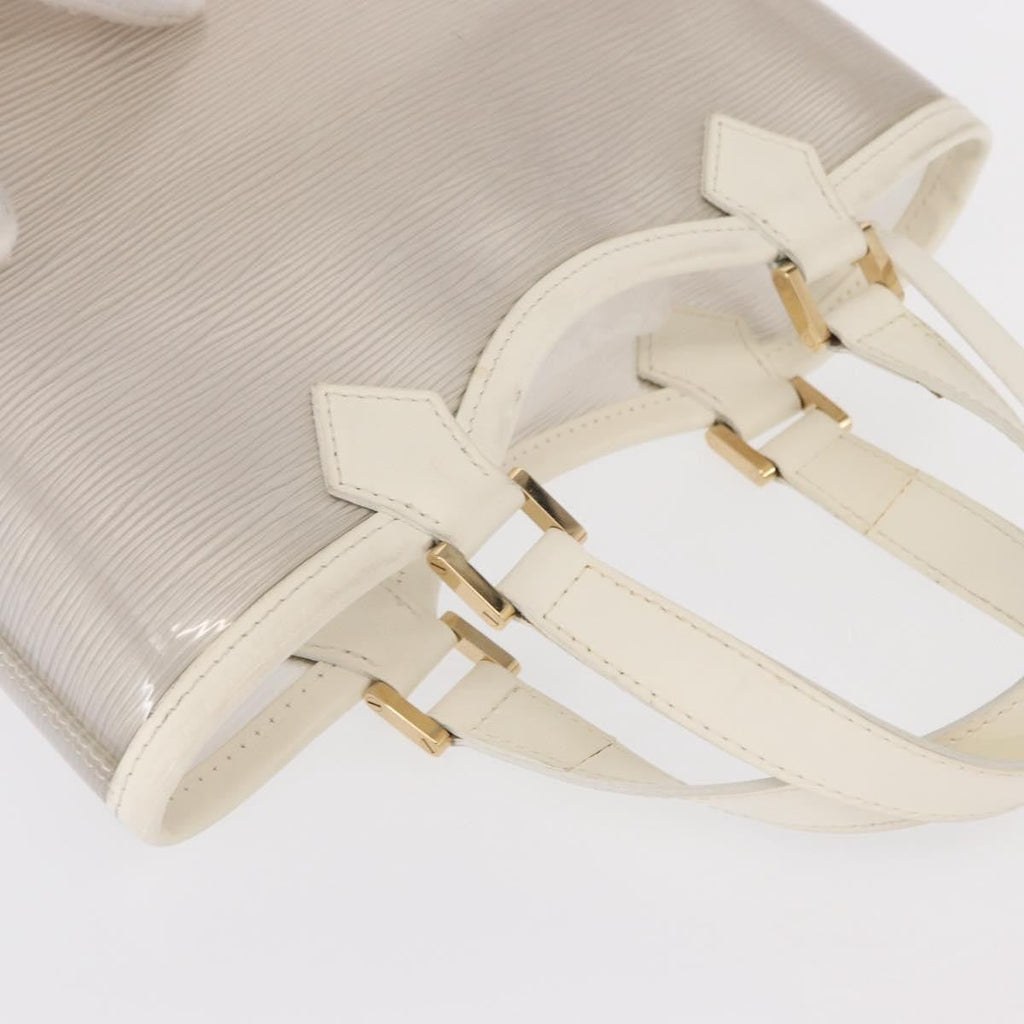 Louis Vuitton Plage Lagoon Bay Handbag Vinyl Epi Leather White Leather Handbag (Pre-Owned)
