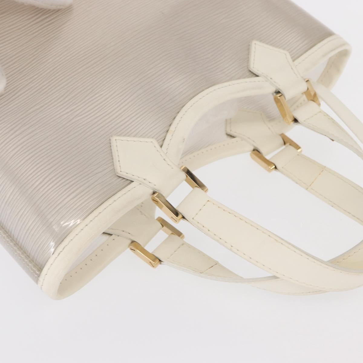 Louis Vuitton Plage Lagoon Bay Handbag Vinyl Epi Leather White Leather Handbag (Pre-Owned)