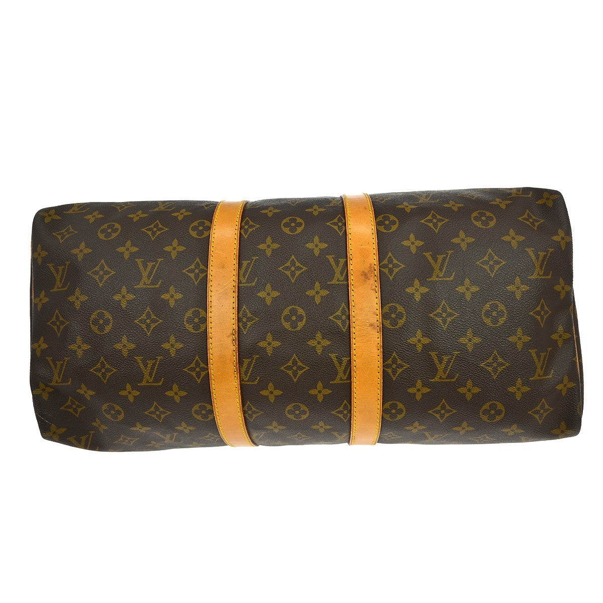 Louis Vuitton Keepall Bag Monogram Canvas Brown Canvas Travel Bag Bag (Pre-Owned)