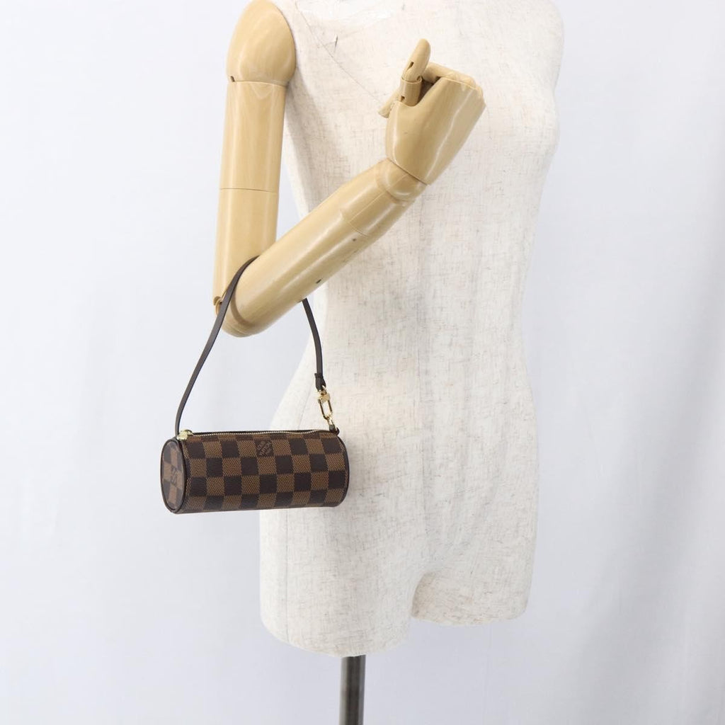 Louis Vuitton Papillon Pochette Damier Brown Canvas Clutche & Pouche Bag (Pre-Owned)