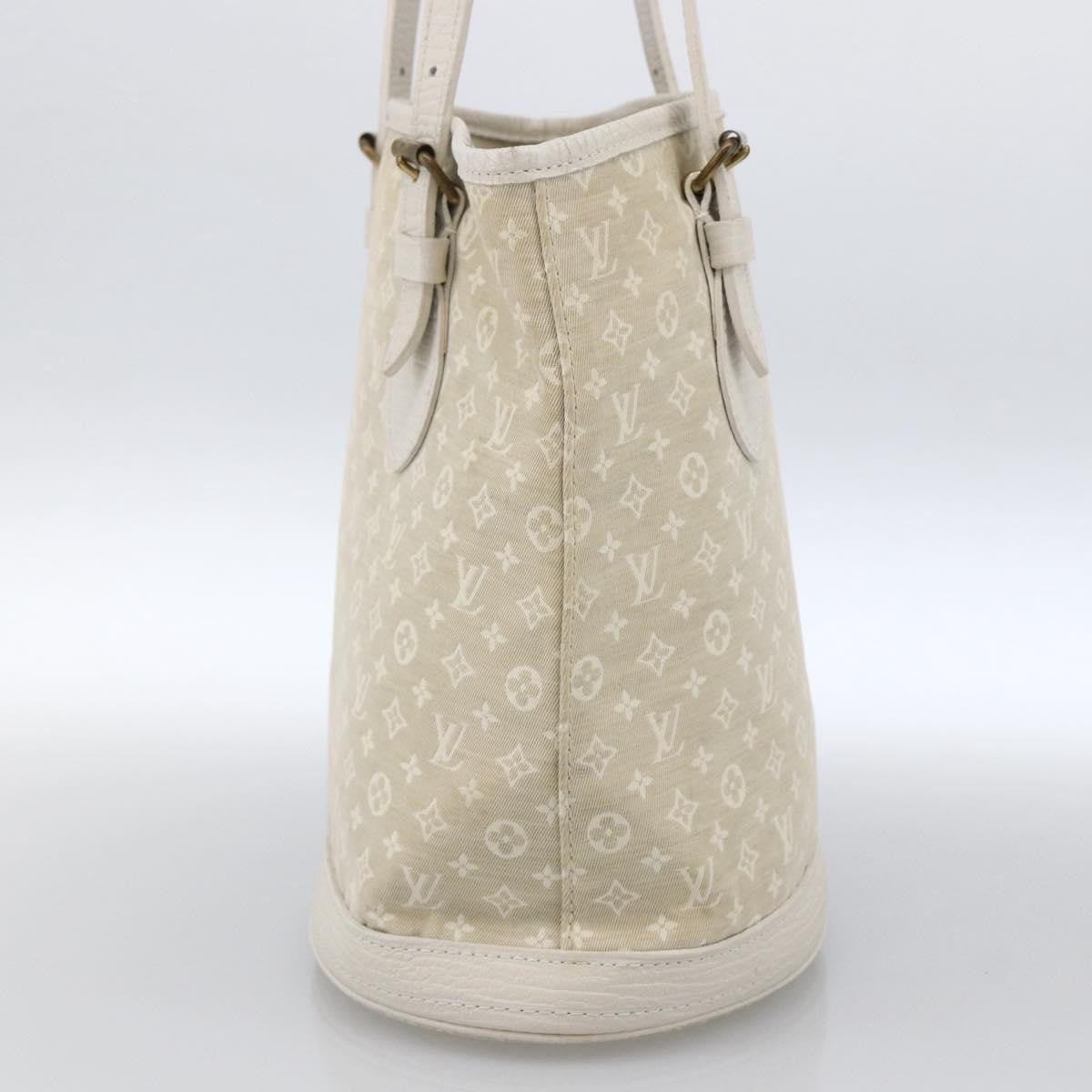 Louis Vuitton Petit Bucket Bag Mini Lin Beige Canvas Shoulder Bag Bag (Pre-Owned)