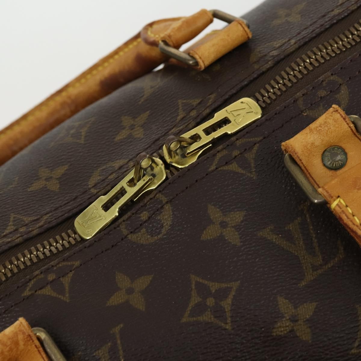 Louis Vuitton Keepall Bag Monogram Canvas Brown Canvas Travel Bag Bag (Pre-Owned)