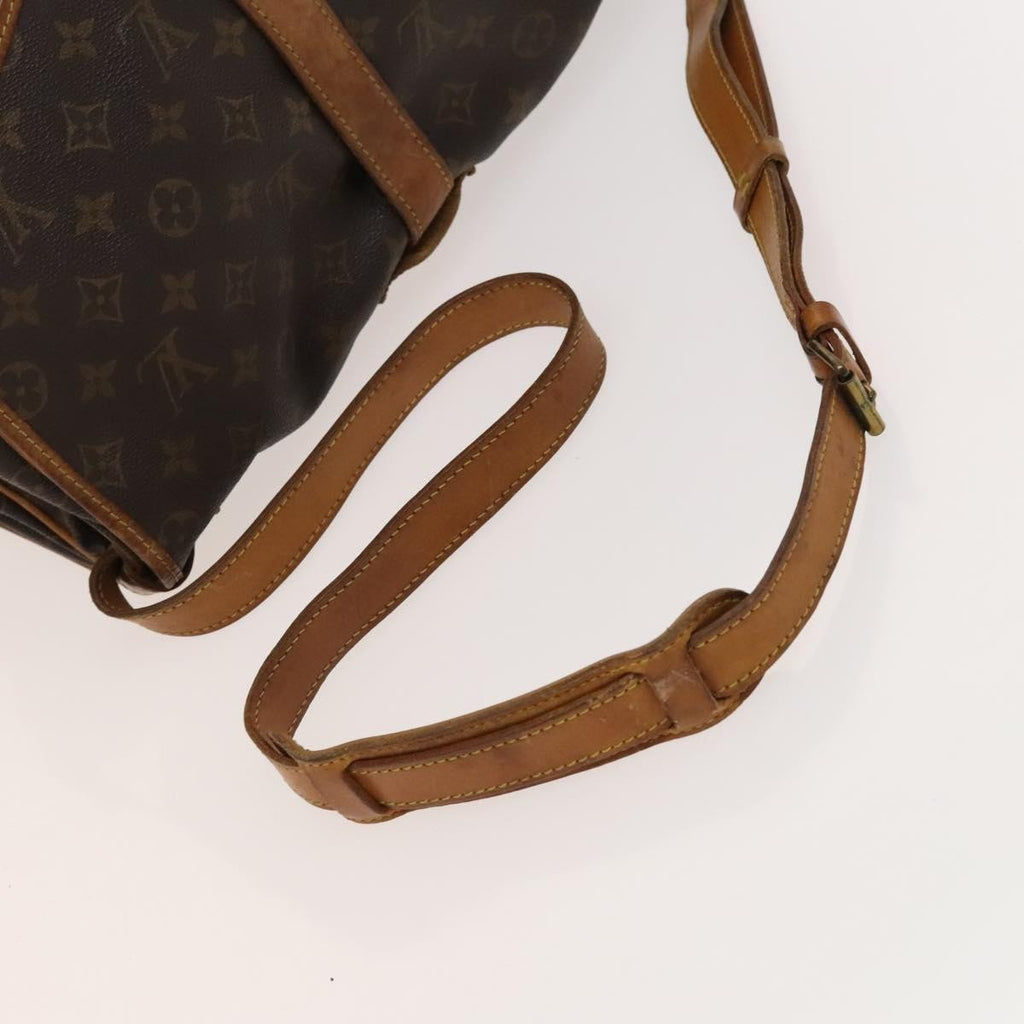 Louis Vuitton Saumur Handbag Monogram Canvas Brown Canvas Shoulder Bag Bag (Pre-Owned)