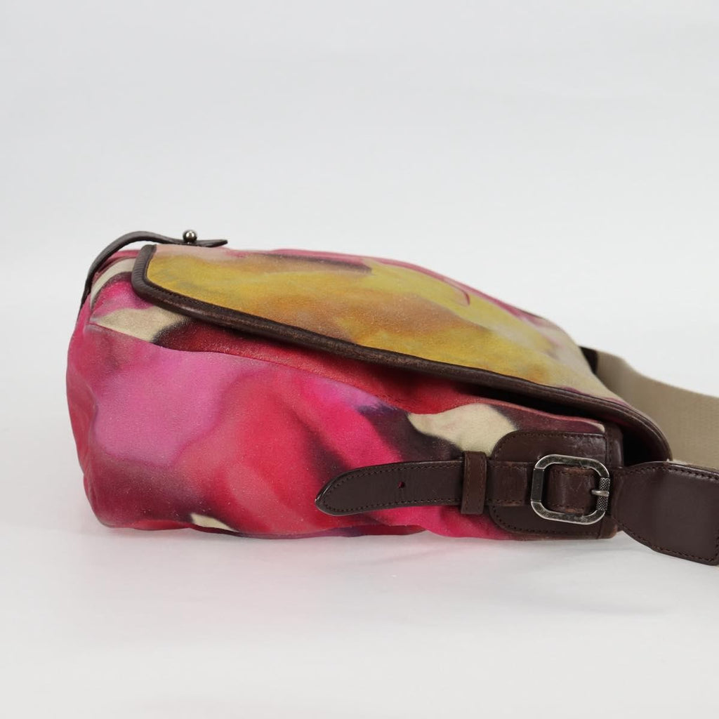 Chanel Flower Power Messenger Bag Multicolor Printed Nubuck Multicolour Suede Shoulder Bag Bag (Pre-Owned)