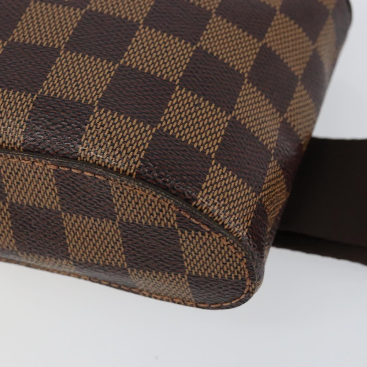 Louis Vuitton Geronimos Waist Bag Damier Brown Canvas Shoulder Bag Bag (Pre-Owned)