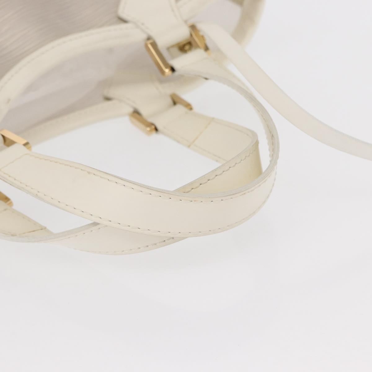 Louis Vuitton Plage Lagoon Bay Handbag Vinyl Epi Leather White Leather Handbag (Pre-Owned)