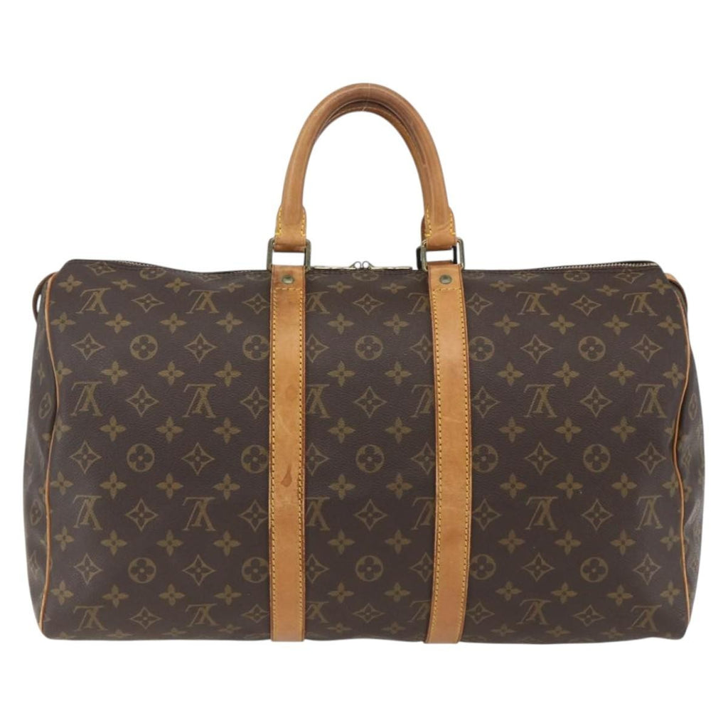 Louis Vuitton Keepall Bag Monogram Canvas Brown Canvas Travel Bag Bag (Pre-Owned)