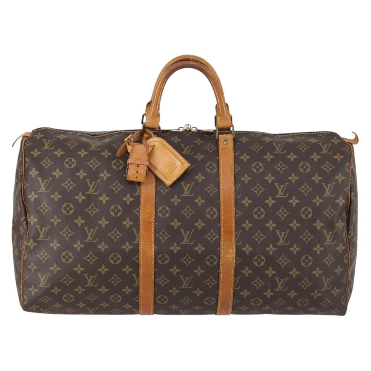 Louis Vuitton Keepall Bag Monogram Canvas Brown Canvas Travel Bag Bag (Pre-Owned)