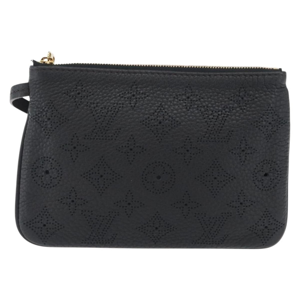 Louis Vuitton Selene Pochette Mahina Leather Black Leather Clutche & Pouche Bag (Pre-Owned)