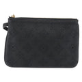 Louis Vuitton Selene Pochette Mahina Leather Black Leather Clutche & Pouche Bag (Pre-Owned)