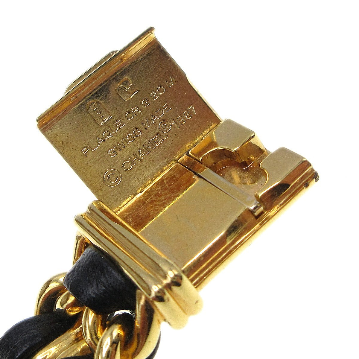 Chanel Premiere Rock Quartz Watch Plated Metal And Leather Watch (Pre-Owned)