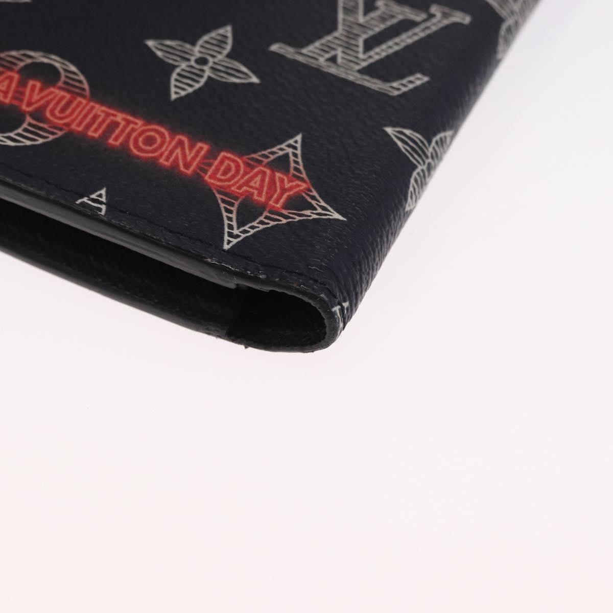 Louis Vuitton Brazza Long Bifold Wallet Monogram Comics Navy Canvas Wallets Accessory (Pre-Owned)