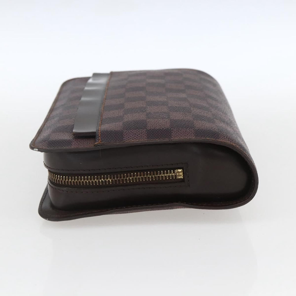 Louis Vuitton Pochette Saint Louis Damier Brown Canvas Clutche & Pouche Bag (Pre-Owned)