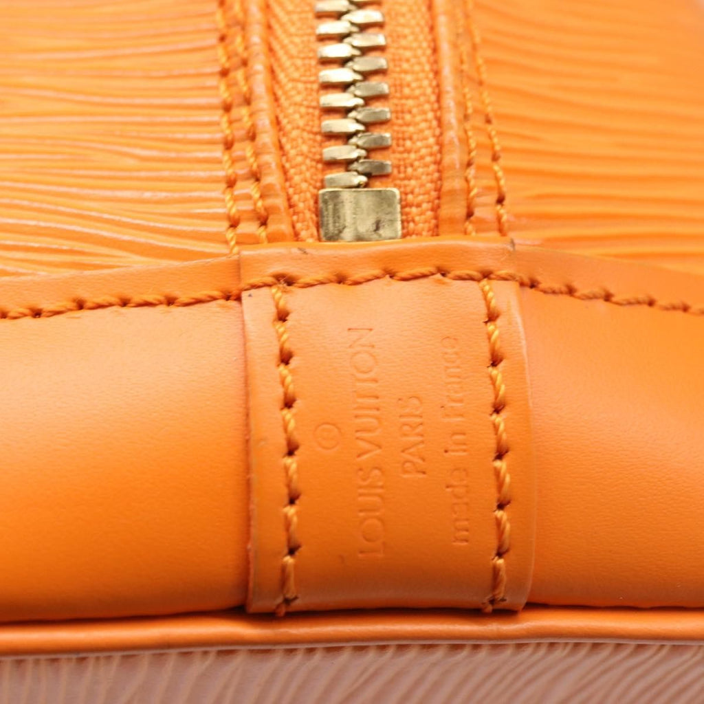 Louis Vuitton Alma Handbag Epi Leather Orange Leather Handbag (Pre-Owned)