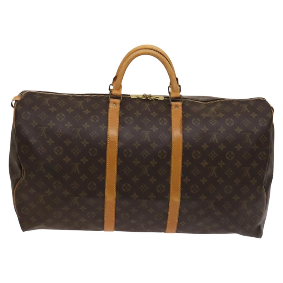 Louis Vuitton Keepall Bag Monogram Canvas Brown Canvas Travel Bag Bag (Pre-Owned)