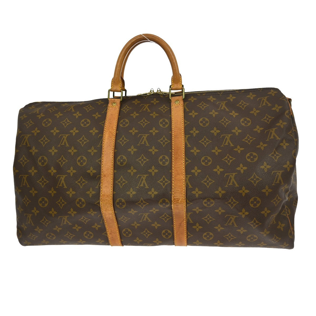 Louis Vuitton Keepall Bag Monogram Canvas Brown Canvas Travel Bag Bag (Pre-Owned)