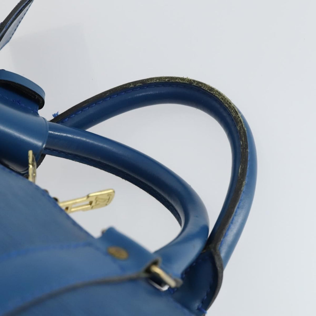 Louis Vuitton Keepall Bag Epi Leather Blue Leather Travel Bag Bag (Pre-Owned)