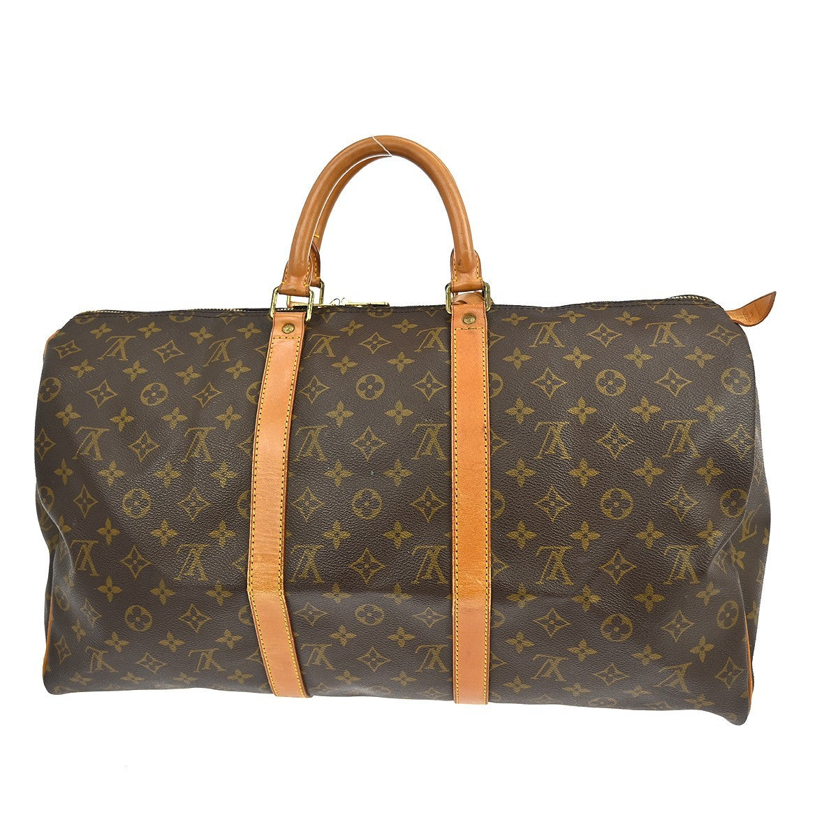 Louis Vuitton Keepall Bag Monogram Canvas Brown Canvas Travel Bag Bag (Pre-Owned)