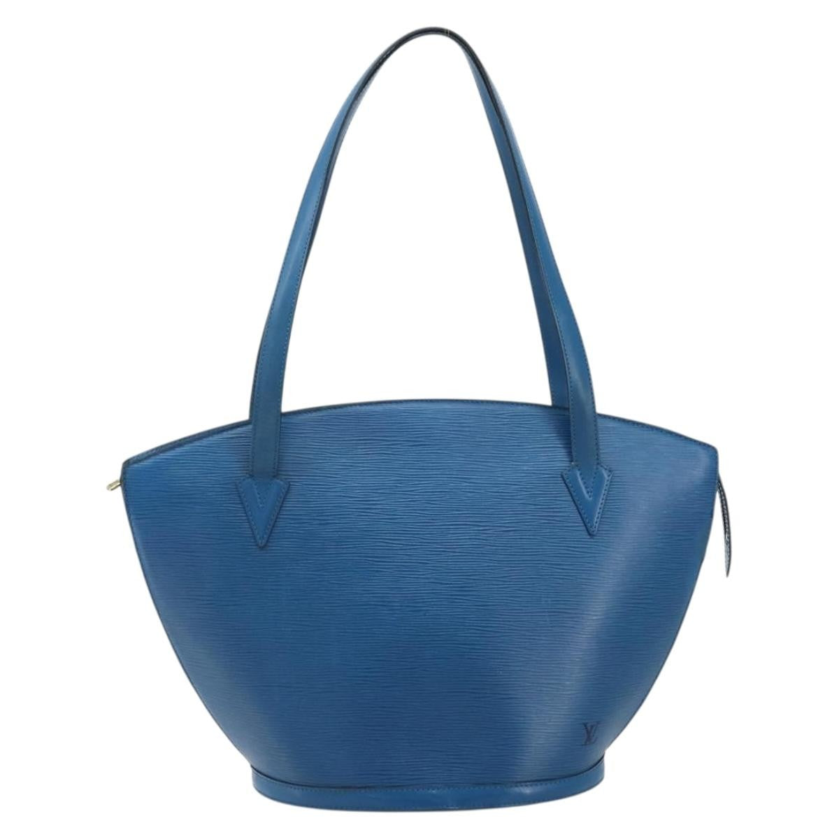 Louis Vuitton Saint Jacques Handbag Epi Leather Blue Leather Shoulder Bag Bag (Pre-Owned)