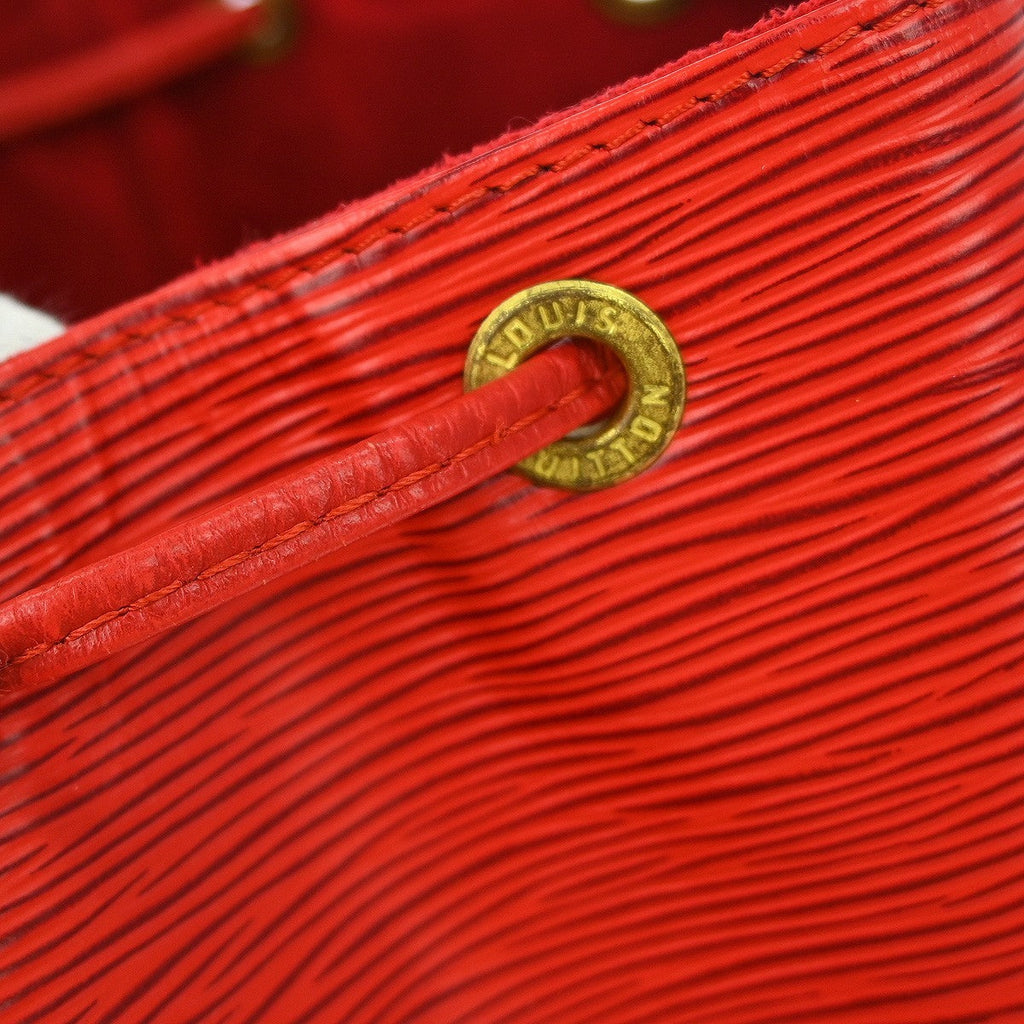 Louis Vuitton Petit Noe Handbag Epi Leather Red Leather Shoulder Bag Bag (Pre-Owned)