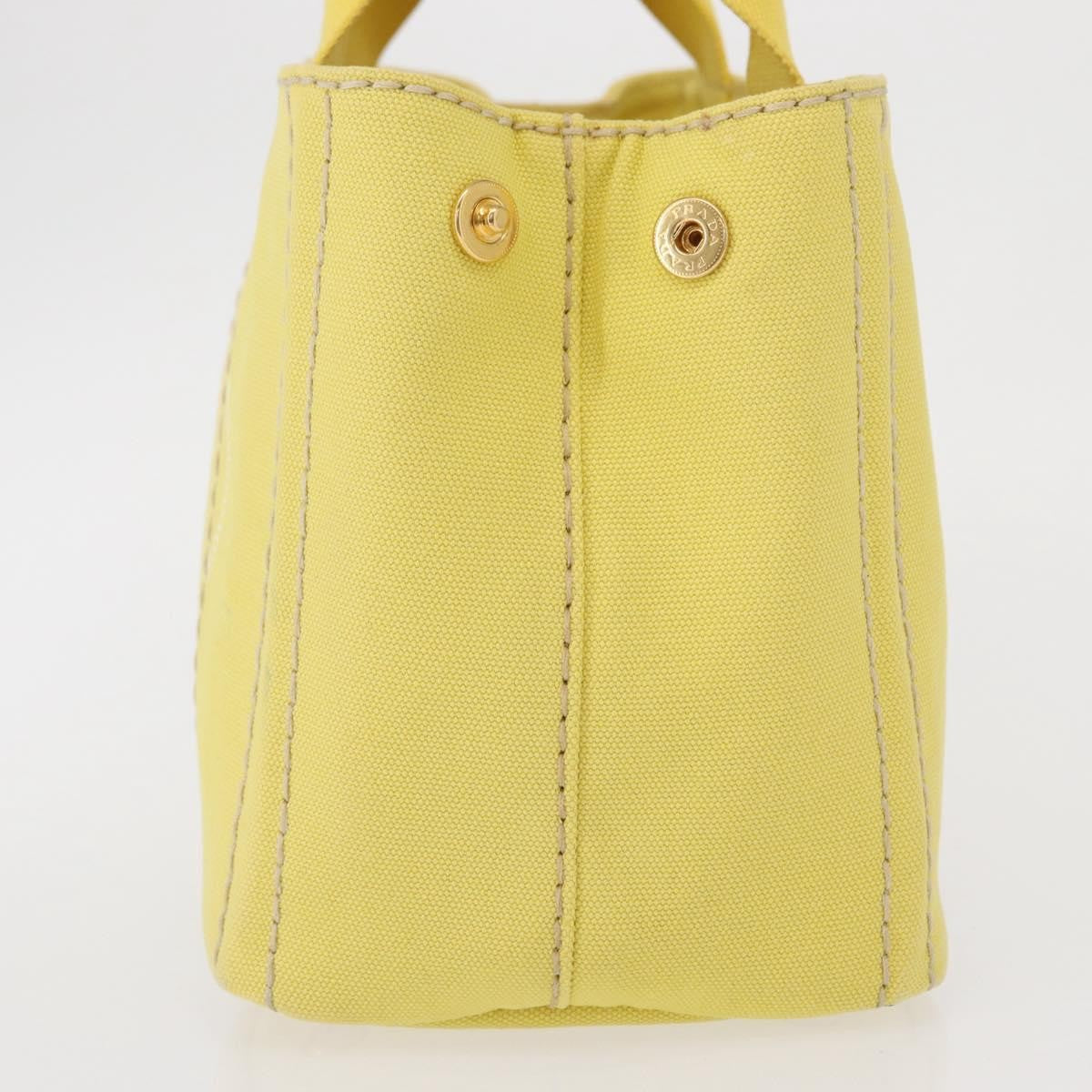 Prada Canapa Convertible Tote Canvas Gold Canvas Tote Bag Bag (Pre-Owned)
