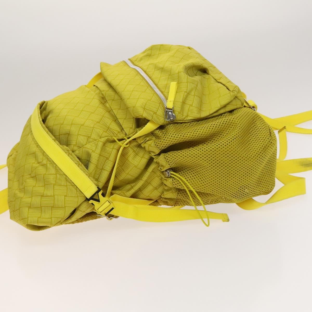 Bottega Veneta Vintage Backpack Nylon Yellow Nylon Backpack Bag (Pre-Owned)