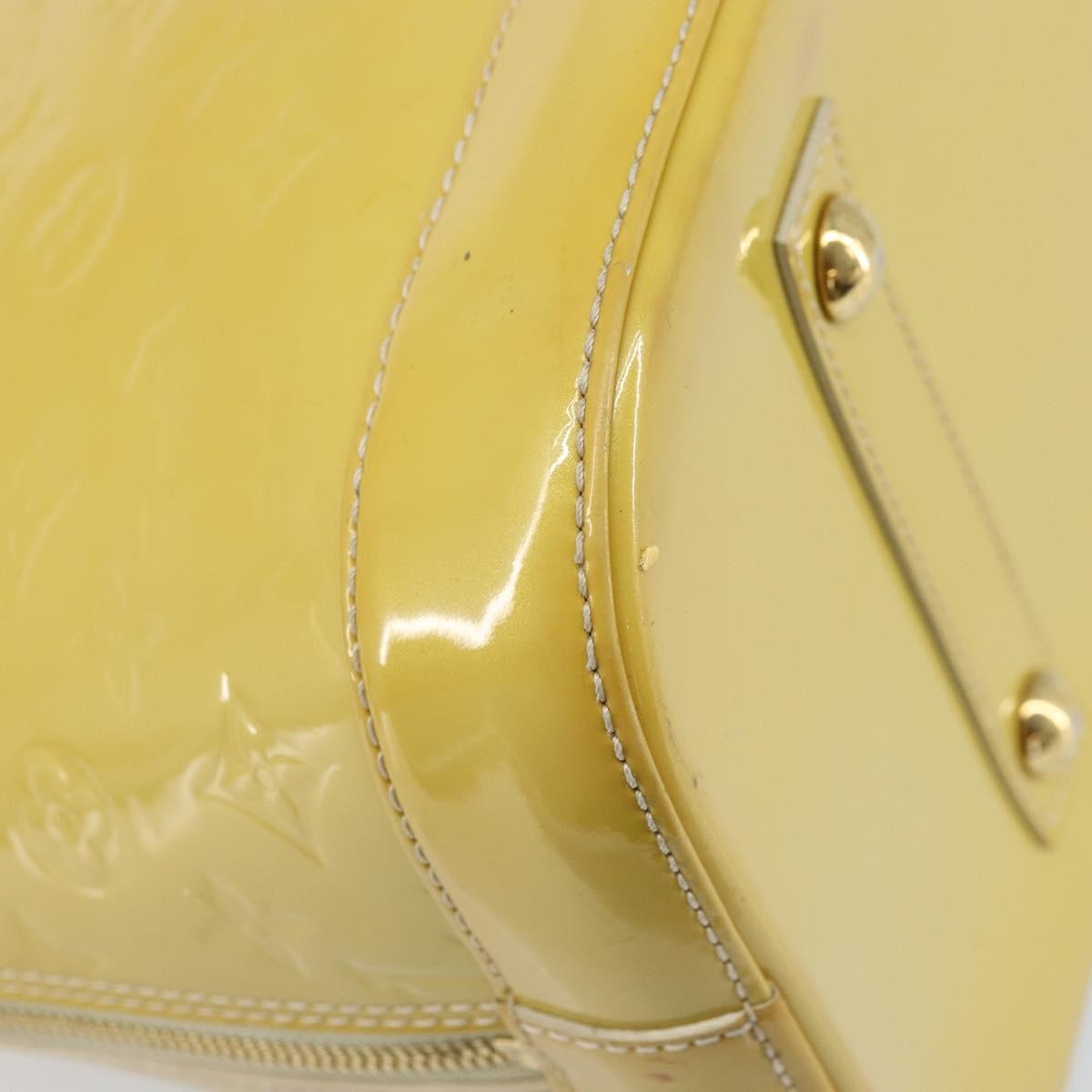 Louis Vuitton Alma Handbag Monogram Vernis Yellow Patent_Leather Handbag (Pre-Owned)
