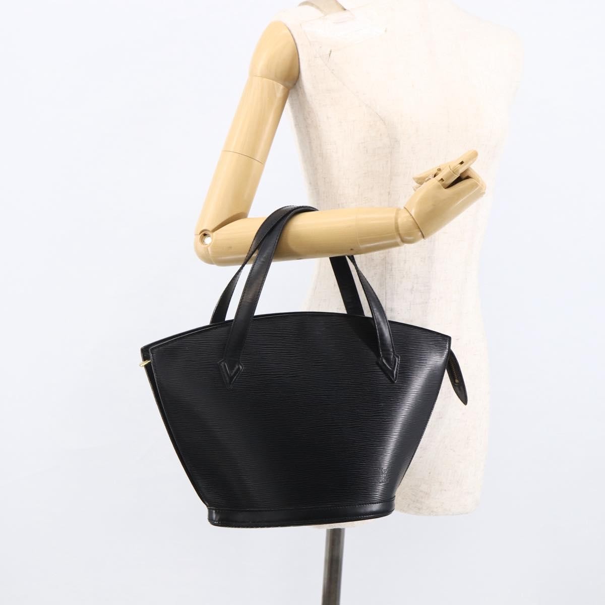 Louis Vuitton Saint Jacques Nm Handbag Epi Leather Black Leather Handbag (Pre-Owned)