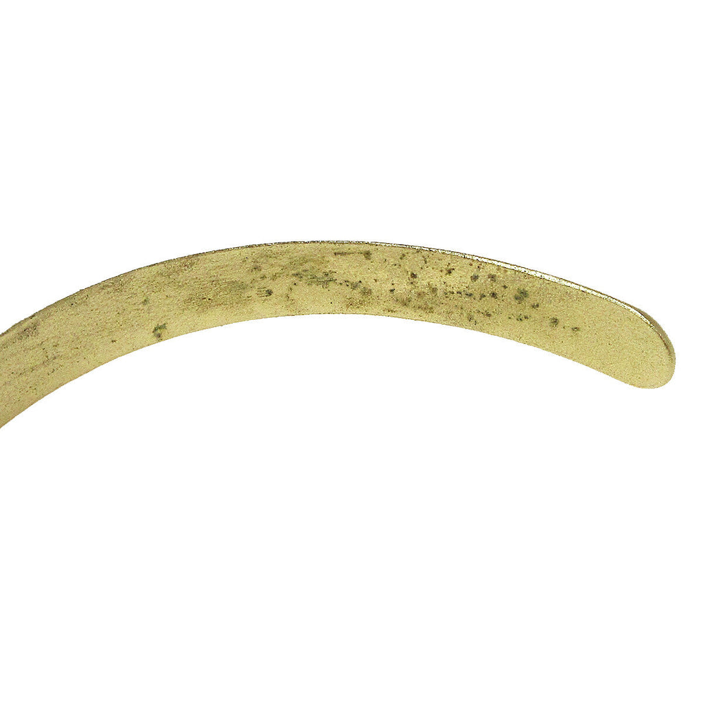 Chanel Logo Bangle With Chain Attached Cc Ring Metal With Crystal Gold Gold_Plated Bracelet Jewelry (Pre-Owned)