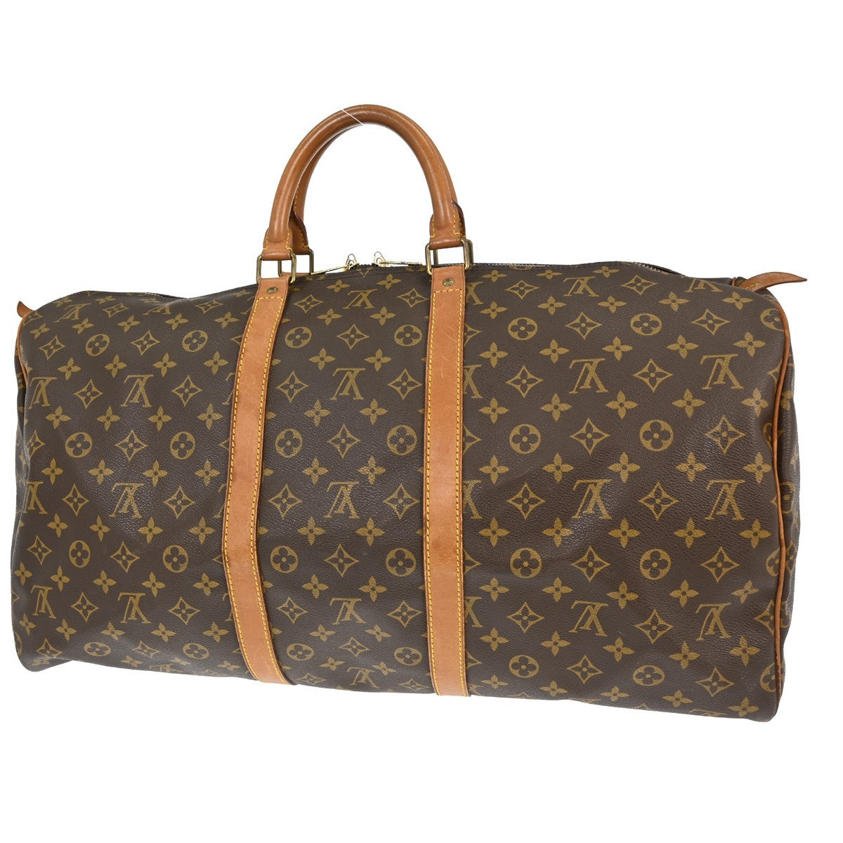 Louis Vuitton Keepall Bag Monogram Canvas Brown Canvas Travel Bag Bag (Pre-Owned)
