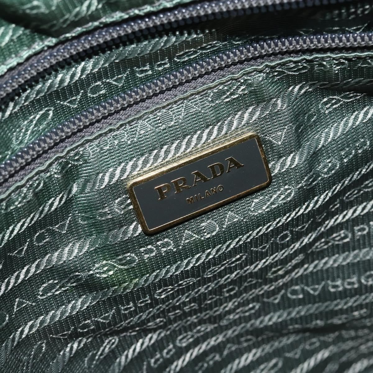 Prada Convertible Bow Tote Tessuto Green Nylon Handbag (Pre-Owned)