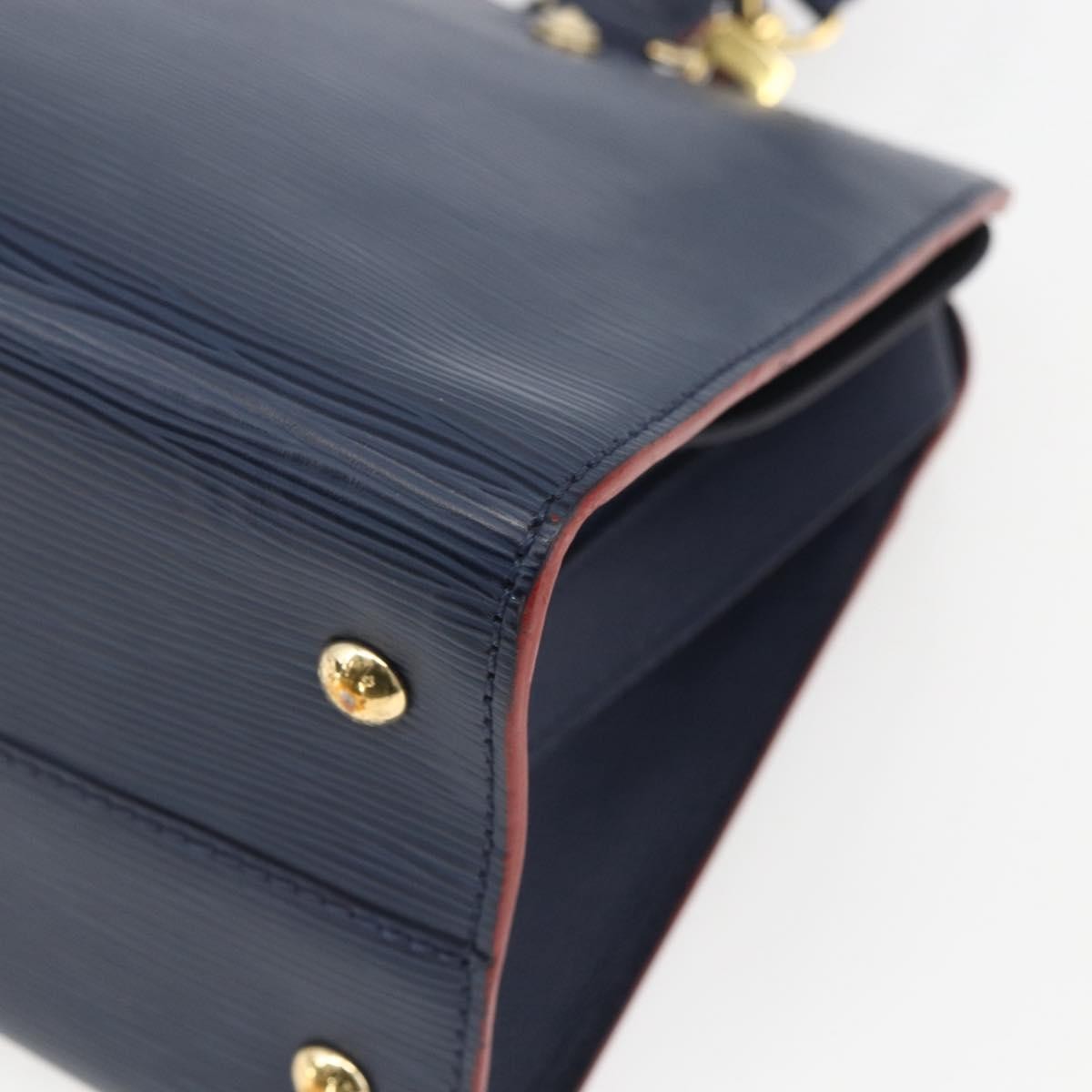 Louis Vuitton Vaneau Handbag Epi Leather Blue Leather Handbag (Pre-Owned)