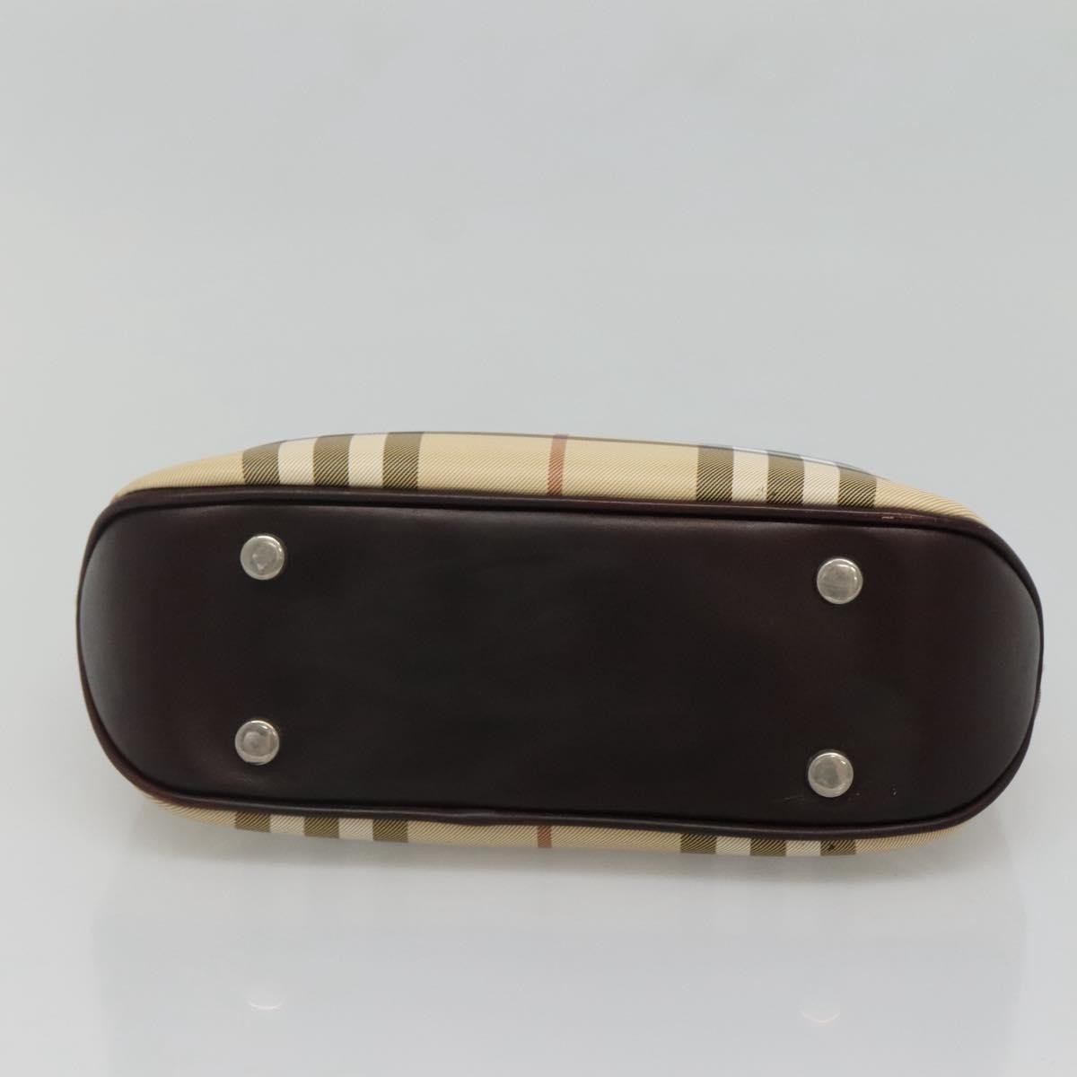 Burberry Nova Check Handbag Nova Check Canvas Beige Canvas Handbag (Pre-Owned)